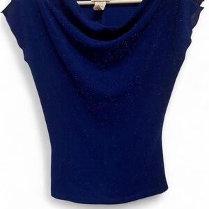 Source Unknown Navy Blue Blouse